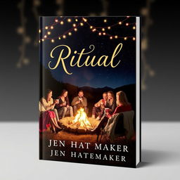 A captivating book cover design for 'Ritual' by Jen Hatmaker, featuring an enchanting scene that highlights the beauty of meaningful traditions