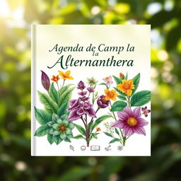 A beautiful book cover for a book titled 'Agenda de Campo de la Alternanthera'
