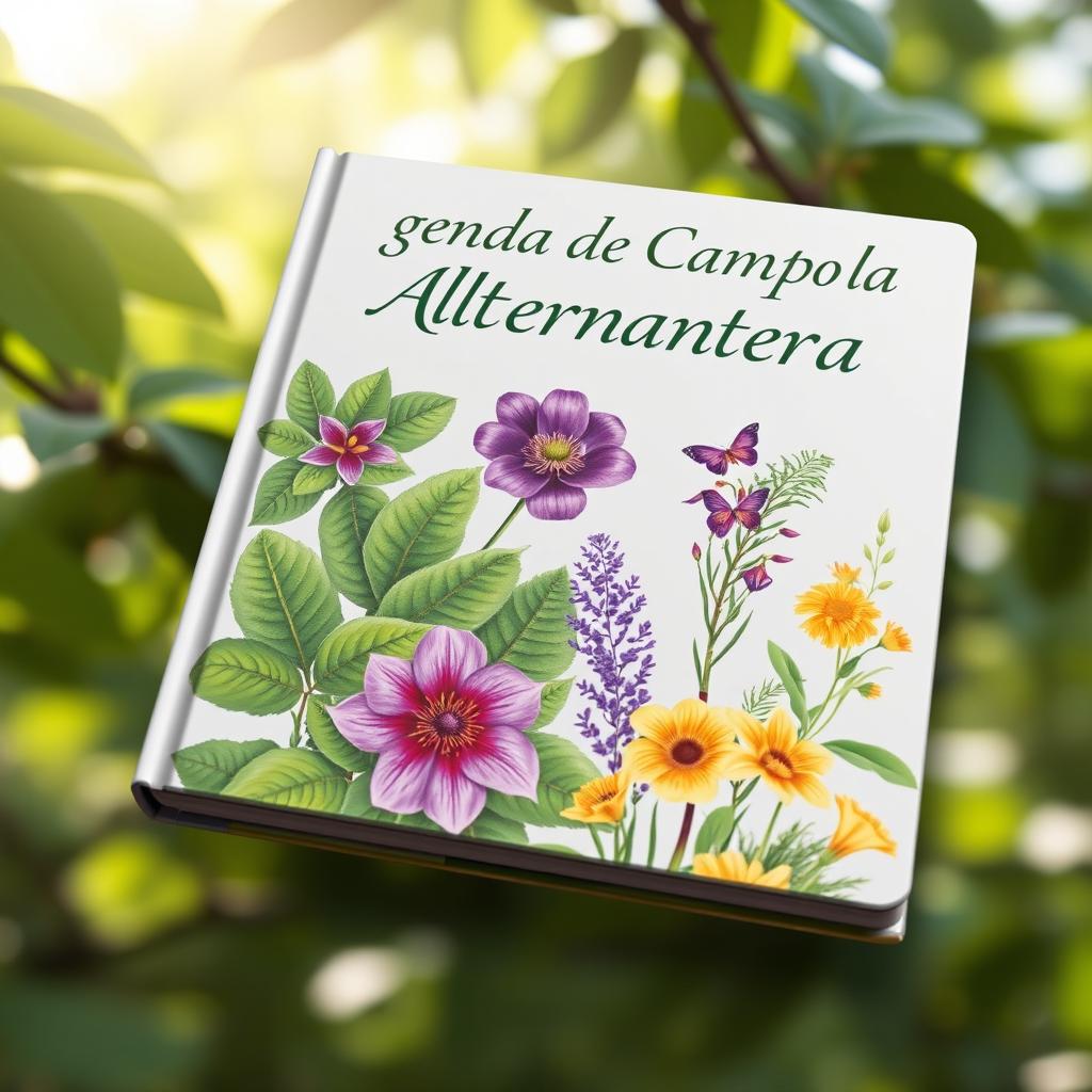 A beautiful book cover for a book titled 'Agenda de Campo de la Alternanthera'