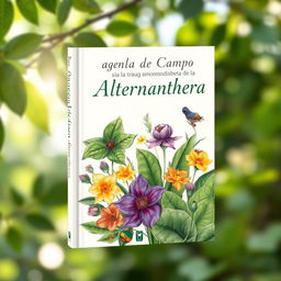 A beautiful book cover for a book titled 'Agenda de Campo de la Alternanthera'