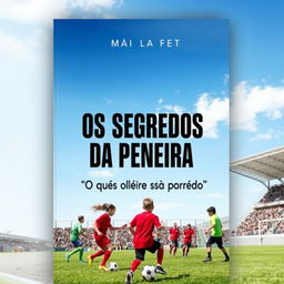 A captivating ebook cover design focused on soccer, featuring dynamic imagery of a soccer training session with young players showcasing their skills