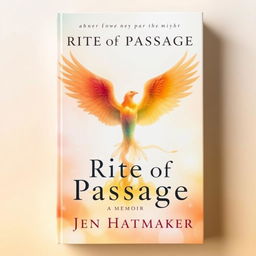 A powerful book cover design for 'Rite of Passage: A Memoir' by Jen Hatmaker, symbolizing the theme of rebirth