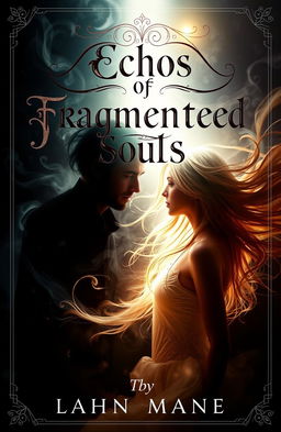 A dramatic scene featuring a man of darkness and a woman of light, symbolizing fragmented souls