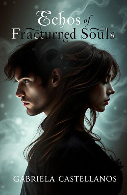 A man representing darkness and a woman embodying light, both with captivating brown hair