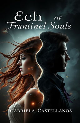 A man representing darkness and a woman embodying light, both with captivating brown hair