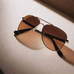 A detailed and intense close-up photograph of 90s inspired sunglasses, illuminated under a meticulously crafted lighting, targeting for a polished editorial magazine photoshoot