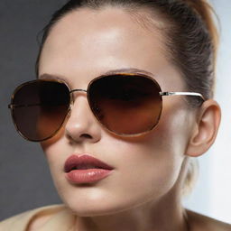 A detailed and intense close-up photograph of 90s inspired sunglasses, illuminated under a meticulously crafted lighting, targeting for a polished editorial magazine photoshoot