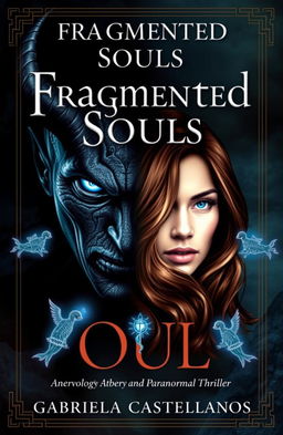 A captivating book cover featuring a demonic man embodying the essence of evil darkness with piercing blue eyes