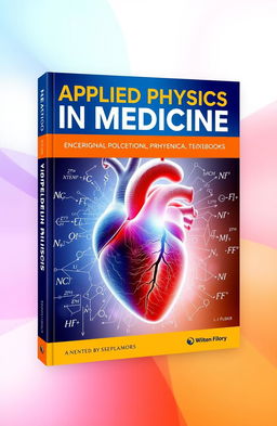 A visually striking book cover design for a medical textbook on applied physics