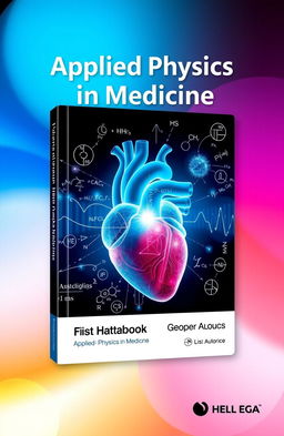 A visually striking book cover design for a medical textbook on applied physics