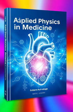 A visually striking book cover design for a medical textbook on applied physics