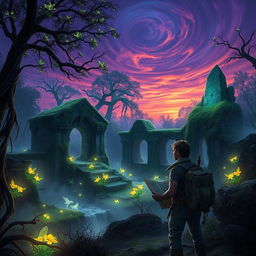 A mystical landscape showcasing the legendary hidden hunt for the Eternal Stone