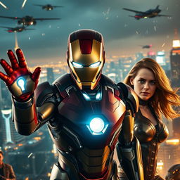 An electrifying scene from the 'Iron Man 4' teaser trailer, featuring Robert Downey Jr
