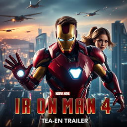 An electrifying scene from the 'Iron Man 4' teaser trailer, featuring Robert Downey Jr