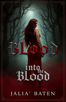A captivating and dramatic book cover for 'Into the Blood'