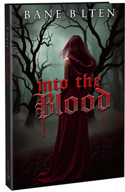 A captivating and dramatic book cover for 'Into the Blood'