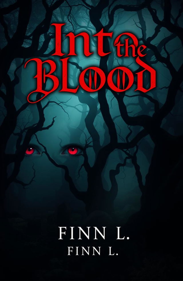 A captivating book cover design for 'Into the Blood' by Finn L