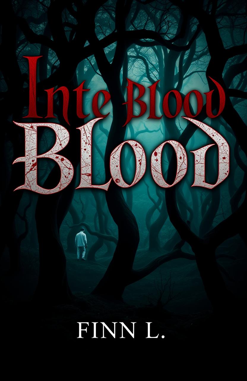 A captivating book cover design for 'Into the Blood' by Finn L