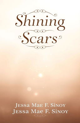 A beautifully designed book cover titled 'Shining Scars', featuring an elegant and classic layout