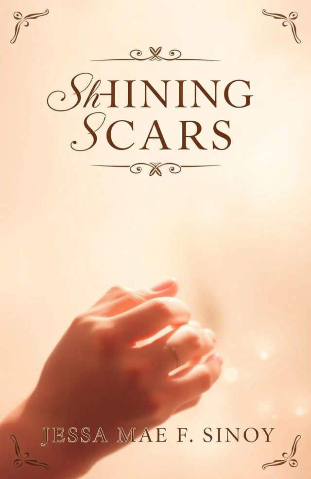 A beautifully designed book cover titled 'Shining Scars', featuring an elegant and classic layout