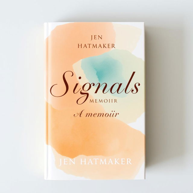 An inviting book cover for "Signals: A Memoir" by Jen Hatmaker, featuring a serene and reflective design that embodies the theme of communication and connection