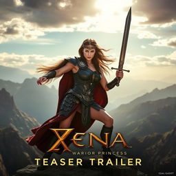 A dynamic scene from the upcoming teaser trailer for 'Xena: Warrior Princess' starring Gal Gadot