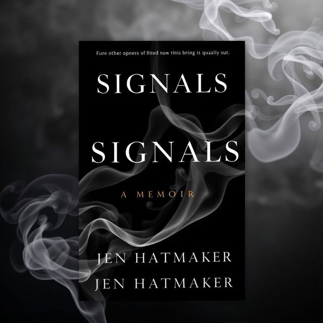 A visually striking book cover for "Signals: A Memoir" by Jen Hatmaker, prominently featuring an artistic representation of smoke