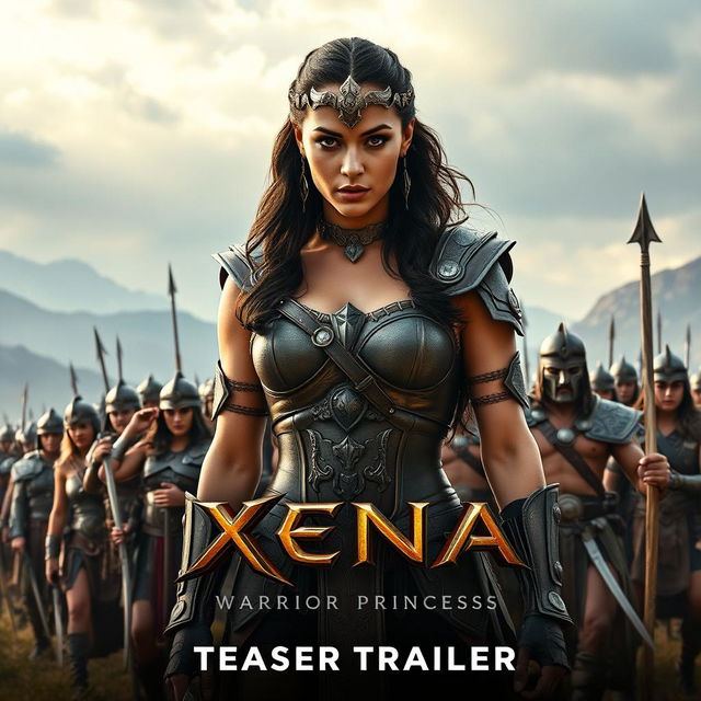 A thrilling scene from the upcoming teaser trailer for 'Xena: Warrior Princess' starring Gal Gadot, who portrays Xena with powerful and commanding presence