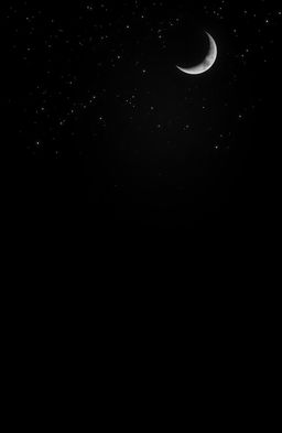 A beautifully melancholic scene depicting a silhouette of a couple holding hands, standing under a starry night sky with a black background that enhances the emotional depth