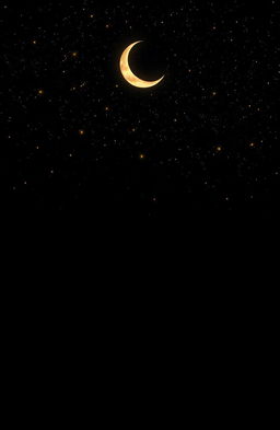 A beautifully melancholic scene depicting a silhouette of a couple holding hands, standing under a starry night sky with a black background that enhances the emotional depth