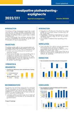 A detailed and professional report layout for the evaluation of the performance of county departments for the financial year 2023/24