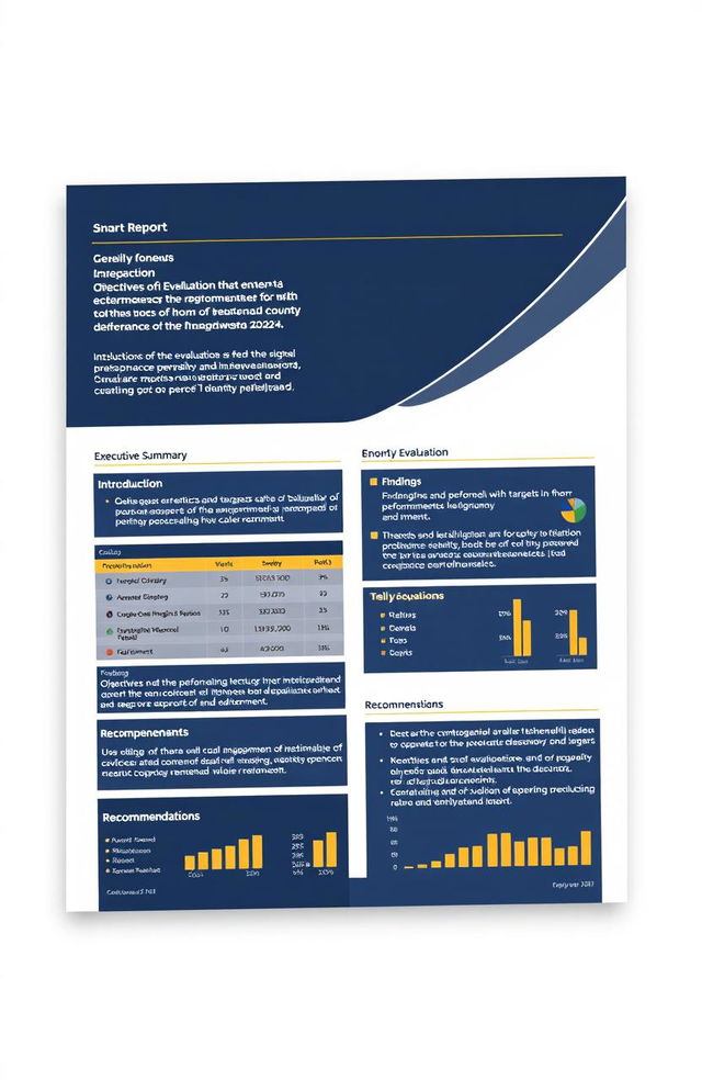 A detailed and professional report layout for the evaluation of the performance of county departments for the financial year 2023/24