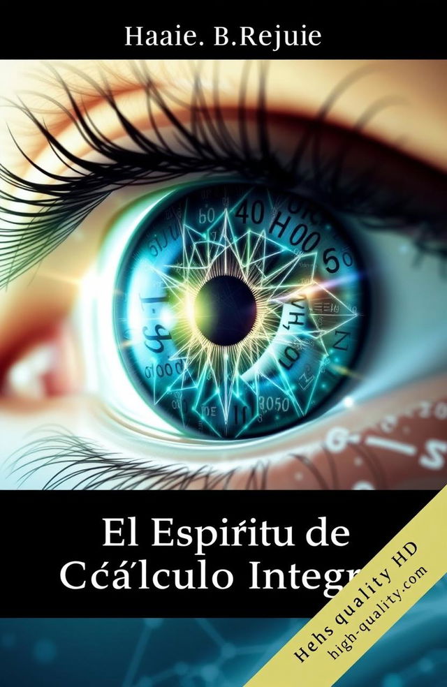 Book cover for 'El Espíritu del Cálculo Integral', featuring a close-up of a mystical eye where the iris is composed of integral formulas and geometric patterns