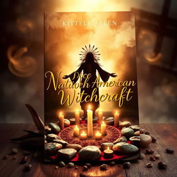 A captivating book cover design featuring the theme of Native American witchcraft