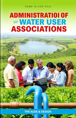 A compelling book cover design for a guide on the 'Administration of Water User Associations'