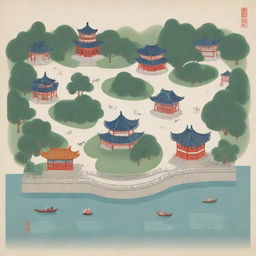 Illustrative, simplified representation of prominent landmarks from Suzhou, China