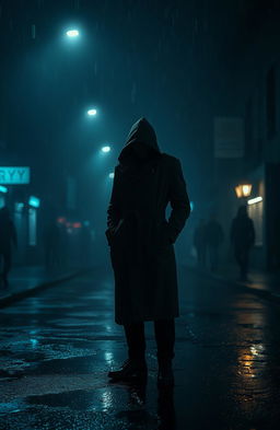 A moody and atmospheric psychological thriller titled 'The Gray', set in a shadowy, urban environment