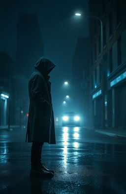 A moody and atmospheric psychological thriller titled 'The Gray', set in a shadowy, urban environment