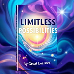 An ultra HD book cover design featuring the title 'Limitless Possibilities' prominently at the top in bold, modern typography