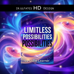 An ultra HD book cover design featuring the title 'Limitless Possibilities' prominently at the top in bold, modern typography
