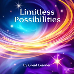 An ultra HD book cover design featuring the title 'Limitless Possibilities' prominently at the top in bold, modern typography