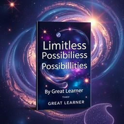 An ultra HD book cover design showcasing the title 'Limitless Possibilities' prominently in an eye-catching, modern typography at the center
