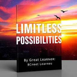 An ultra HD book cover design that features the title 'Limitless Possibilities' in large, bold, and modern typography at the center of the cover