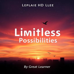 An ultra HD book cover design that features the title 'Limitless Possibilities' in large, bold, and modern typography at the center of the cover