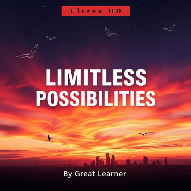 An ultra HD book cover design that features the title 'Limitless Possibilities' in large, bold, and modern typography at the center of the cover