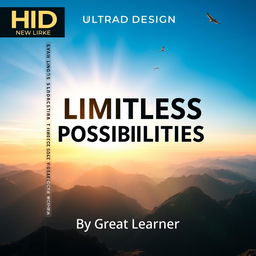 An ultra HD book cover design with the title 'Limitless Possibilities' showcased in a bold, modern font that draws attention at the center of the cover