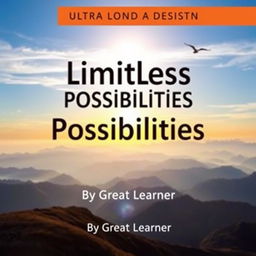 An ultra HD book cover design with the title 'Limitless Possibilities' showcased in a bold, modern font that draws attention at the center of the cover