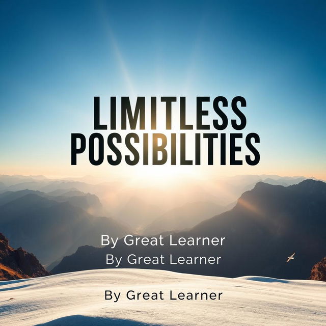 An ultra HD book cover design with the title 'Limitless Possibilities' showcased in a bold, modern font that draws attention at the center of the cover