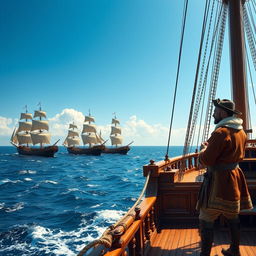 A vivid historical representation of Antonio Pigafetta's first voyage around the world