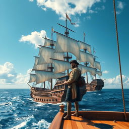 A vivid historical representation of Antonio Pigafetta's first voyage around the world